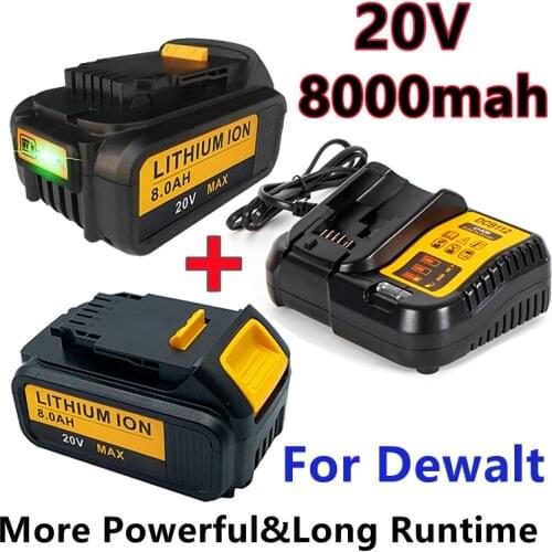 Original 20V 8000mah for Dewalt dcb200 rechargeable li-ion battery 20V max replacement for Dewalt dcb205 dcb201 dcb203 power