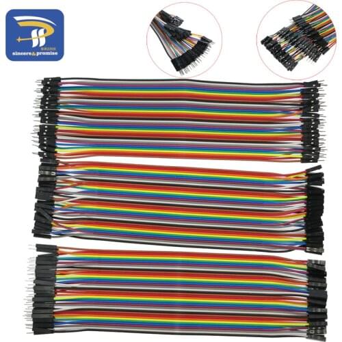Dupont line 120pcs 20cm 1P-1P Male to Male + Male to Female and Female to Female jumper wire Dupont cable for Arduino DIY Kit