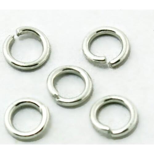 Approx 10000pcs/lot Open Jump Rings Rhodium Plated 0.7*4MM Metal Jewelry Findings