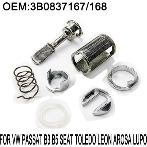 OE 3B0837167/168 VW PASSAT B3 B5 SEAT TOLEDO LEON AROSA LUPO DOOR LOCK CYLINDER REPAIR KIT FRONT LEFT or RIGHT OSF- NSF 7PCS/SET