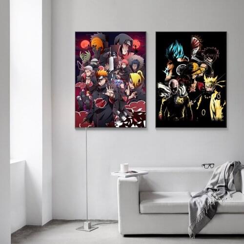 Japanese Anime Characters Canvas Painting Naruto Art Posters and Prints Print Mural Picture Childrens Room Home Wall Decoration