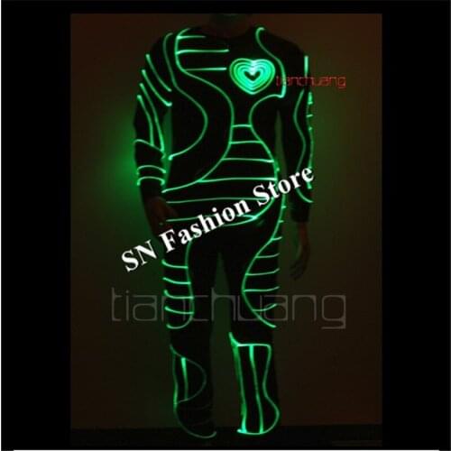 TC-68 Programmable led light costumes party ballroom dance robot clothe bar dj disco stage suit club performance show cosplay