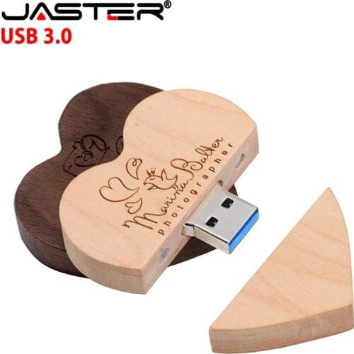 JASTER maple wood Walnut heart model usb3.0 32GB usb flash drive usb3.0 pendrive 4GB 8GB 16GB LOVE U disk