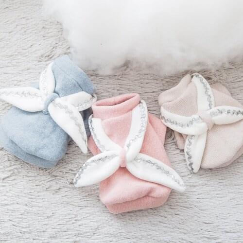 Winter Warm Pet Dog Clothes Soft Flannelette Hoodies Outfit for Small Dogs Sweater bow Clothing Puppy Coat sweater Jacket