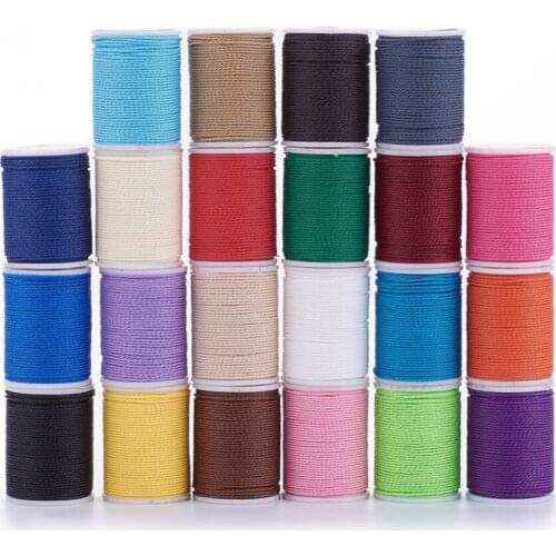 10 Roll 1mm Waxed Polyester Cord Twisted Thread for Jewelry Making Findings DIY Bracelet Necklace Crafts Accessories Wholesale
