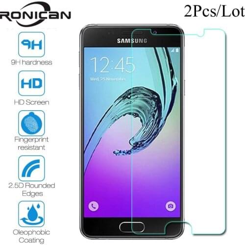 2pcs/lot For Samsung GALAXY A3 2016 Screen Protector 9H Tempered Glass Safety Protective Film On A 3 A3100 A310F A310Y Duos Lte