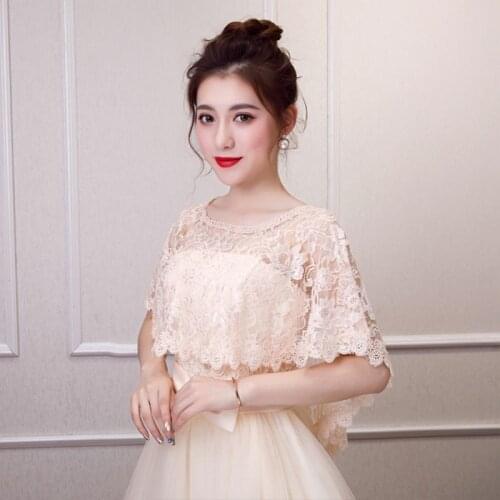 Womens Vintage Full Floral Lace Cape Wrap Round Neck Crochet Sheer Shawl Shrug Solid Color Summer High Low Bridal Capelet Bolero