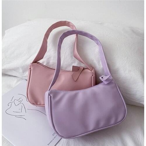 PU Leather Purses and Handbags for Women 2021 Designer Luxury Girls Female Shopper Casual Hot New Solid Color Bow Elegant Wallet