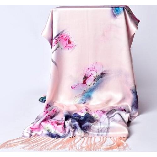 100% Real Silk Scarf Women Brand 2021 Hangzhou Natural Silk Echarpe Wraps Shawl for Ladies Foulard Femme Pure Silk Scarves Long