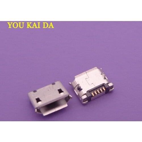 100pcs Micro USB Jack connector Charge Socket for Lenovo A60 A366T A390E A520 A288T A500 A750 PAD A1-07 mobile phone tablet pc