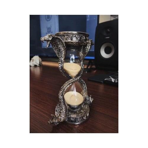 15min Vintage snake shape metal Hourglass Sand timer Creative Home Living room Decoration Birthday Christmas Gift for boy