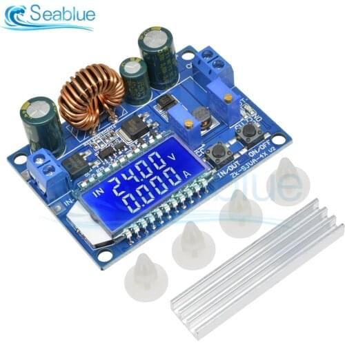 35W DC 5.5-30V to 0.5-30V Digital LCD Display Automatic Step up down Buck Boost Converter Power Supply Module Adjustable Board