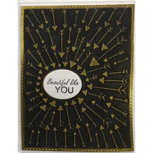 3D Embossing Folder With Cut Love Arrow Design DIY Paper Cutting Dies Scrapbooking E56C