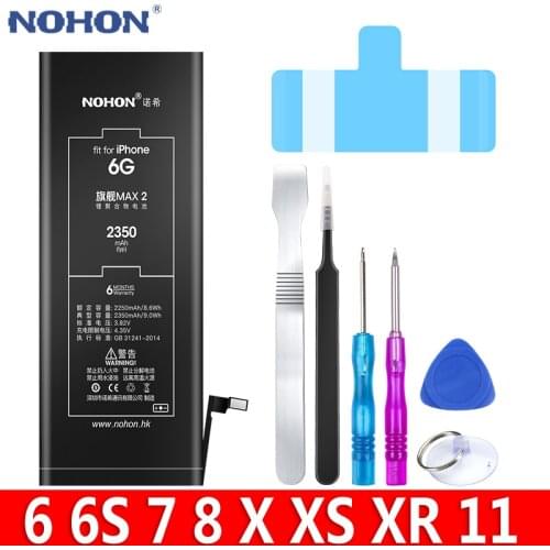 NOHON Battery For iPhone 6 S 6S 7 8 X Replacement Bateria For iPhone6 iPhone7 iPhone8 iPhone6S iPhoneX 6G High Capacity Batarya