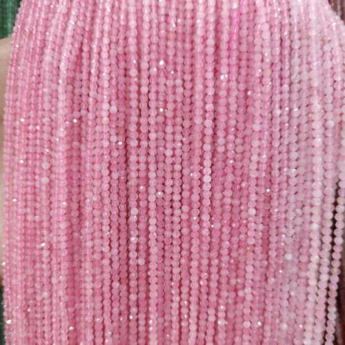 Natural Stone Beads Rose Quartzs Beads Small Round Loose Spacer Stone Beaded for Make Jewelry DIY Bracelet Necklace Accessories