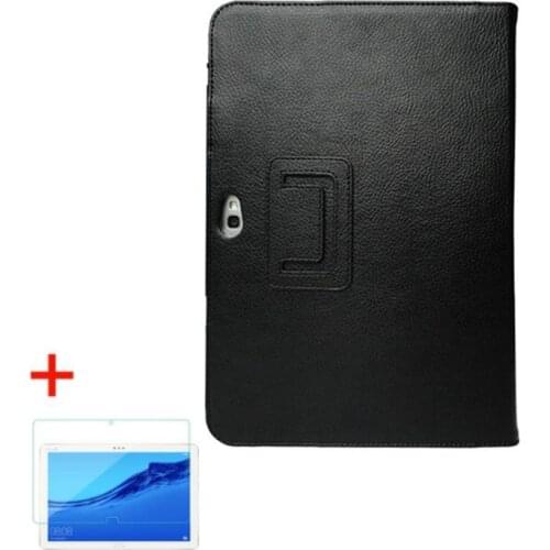 Case and glass For Samsung Galaxy Note 10.1 2012 Protective PU Leather Folding Stand Cover N8000 N8010 N8020 10.1 Inch Cases