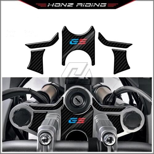 For BMW Motorrad R1200GS 2008-2012 3D Carbon-look Upper Triple Yoke Defender
