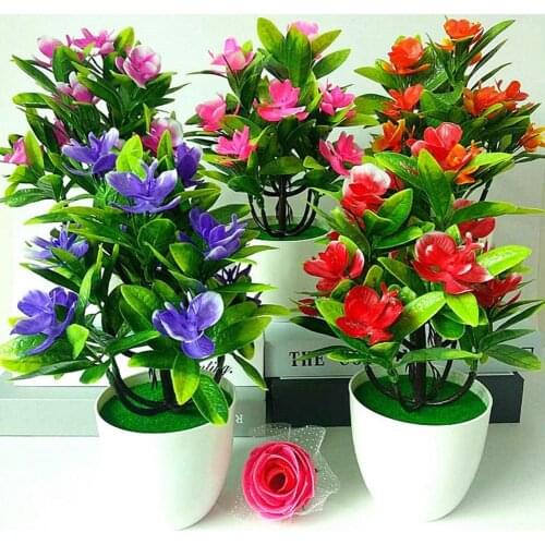 Artificial Butterfly Orchid Flowers Pot Plants Table Ornaments Home Decoration