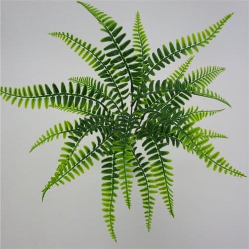 Artificial Plants Persian Fern Tree Leaves Fake Plastic Vines Rattan Wall Hanging Garland Garden Home Wedding Decoration 42cm