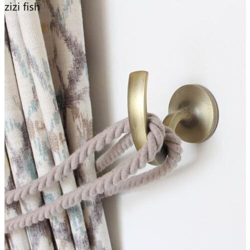 Metal Curtain Hook Curtain Stop 2-piece Set Wall Hanging Storage Hook Curtains Decoration Accessories Wall Curtains Storage Rack