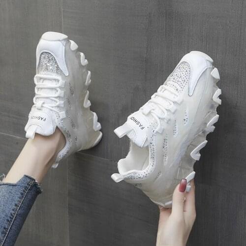 Pop Nice Women Summer Breathable Air Mesh Dad Shoes Chunky Sneakers for Women Vulcanized Shoes Women Shoes