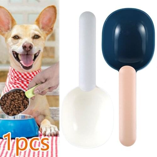 Pet Cat Dog Food Shovel Mutli-Function Feeding Scoop Spoon with Sealing Bag Clip Creative Measuring Cup Dispenser Pet Supplies