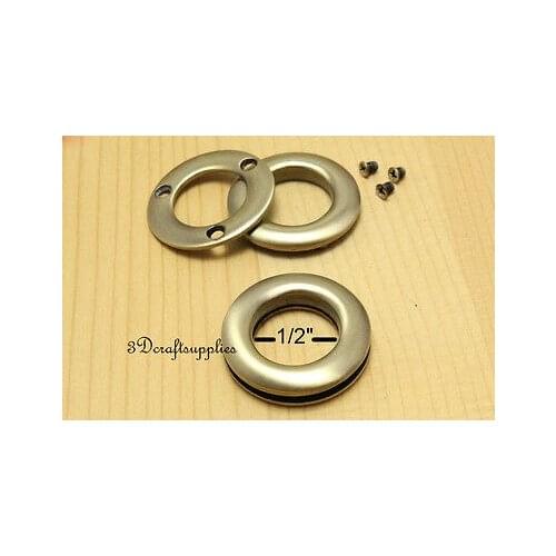 Eyelets metal with washer grommets Anti bronze Alloying round 10 pieces 12 mm E35