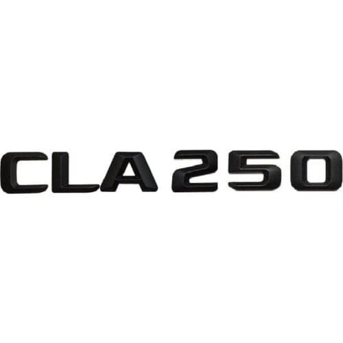 Matt Black " CLA 250 " Car Trunk Rear Letters Words Number Badge Emblem Decal Sticker for Mercedes Benz CLA Class CLA250