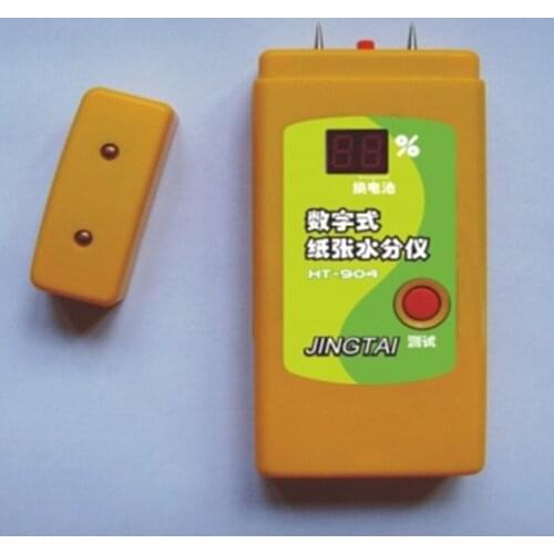 HT-904 Paper Moisture Meter Content Detector Carton Integer Continuous Display Flat Head Contact Point(Round7mm)