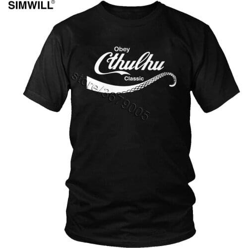 Fashion Brand Call Of Cthulhu T Shirt Men Cotton Funny H.P. Lovecraft T-Shirt Classic Short Sleeve Streetwear Summer Tee Gift