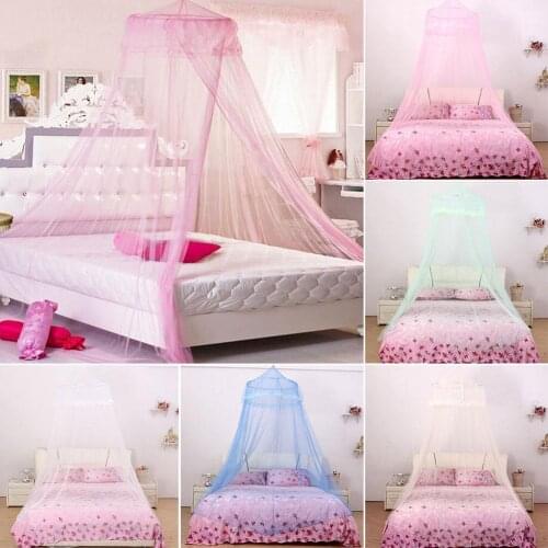 Bed Canopy Double Colors Hung Mosquito Net Princess Bed Tent Curtain Foldable Canopy On The Bed Elegant Fairy Lace Dossels