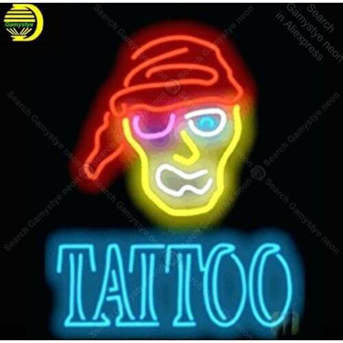 Neon Sign for Tattoo Neon Tube sign handcraft Commercial Display Neon Flashlight sign Decorate Beer Bar pub room advertise