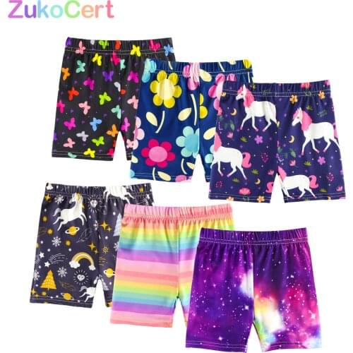 New Summer Kids Girls Shorts Pants Cotton Children Underpant Safty Pant Shorts for Girls Print Legging Beach Short for 4-10 Year