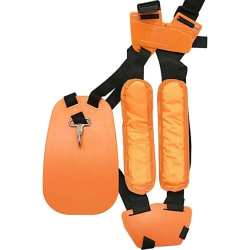 Orange Adjustable Padded Double Breasted Shoulder Harness Strap For Garden Brush Cutter Trimmer Strimmer Protection Panel Acces