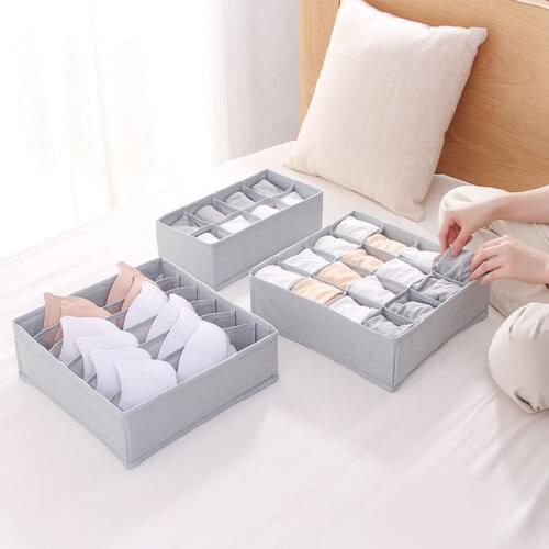 Underwear Organizer Bras Storage Box Foldable Underwear Divider Drawer Organizers Bra Ties Socks Storage Box Organizador Armario