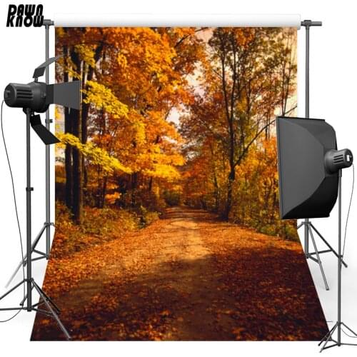 DAWNKNOW Autumn Photography Background For Children Forest Fallen Leaves Photocall Customize Backdrop For Photo Studio F154