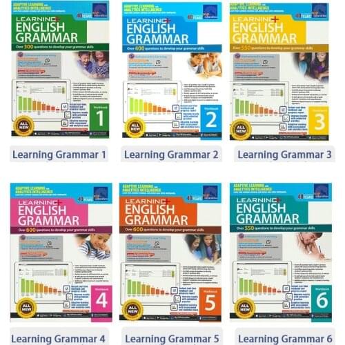 6 Pcs/Set Sap Learning Grammar Workbook Grade 1-6 Children Singapore English Grammar Primary School students Textbook