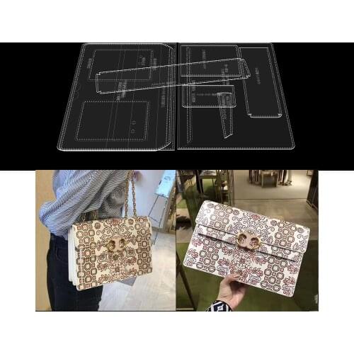 Diy Handmade Tool Version Drawings Acrylic Version Of The Female Chain Flip Messenger Bag Exemption Type Paper Sample
