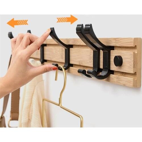 Removable hook Nordic Bedroom Furniture Coat Rack Clothes Hanger Hooks Living Room Closet Bamboo Hat Racks Coat Hanger Wall Hook