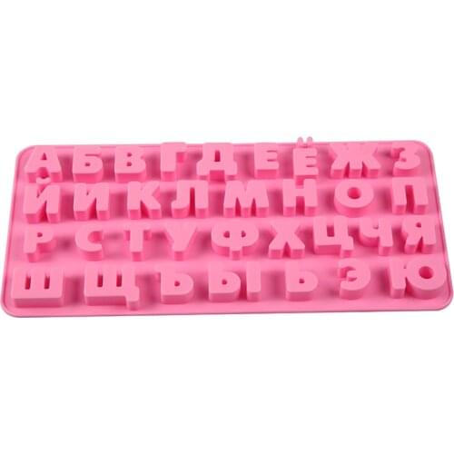 3D Russian Alphabet Silicone Mold Letters Chocolate Mold Cake Decorating Tools Tray Fondant Molds Jelly Cookies Baking Mould