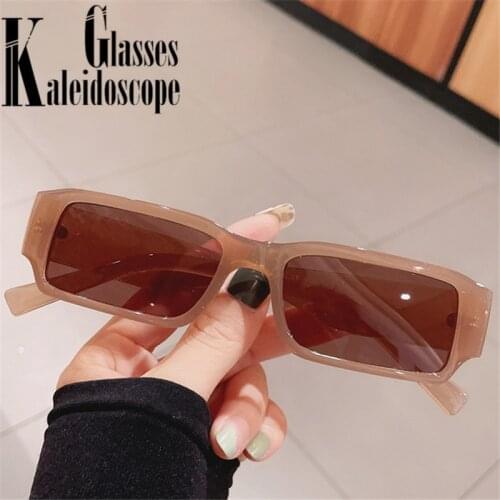 Women Rectangle Sunglasses 2021 Fashion y2k Sun Glasses Men Brand Designer Small Square Sunglass Female Travel Sunshades UV400