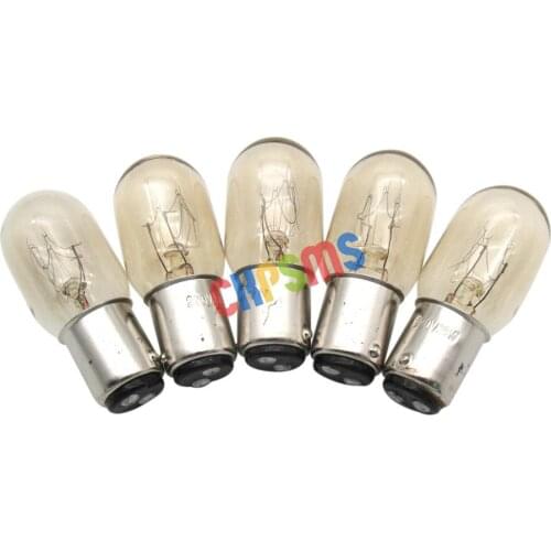 5PCS # BA15D 220V Light Bulbs FIT for Singer Home Sewing Machine 15W 220 Volts Push In Type