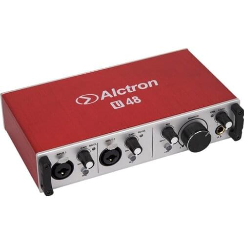 Alctron u48 external sound card audio amplifier, host live computer recording, frequency response: 20Hz 20 kHz + / - 0.1 dB