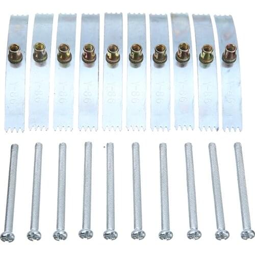 10pcs Junction Box Repair Tool Wall Socket Mount Cassette Screw Hook Steel Electrical Socket Repairing Accessories