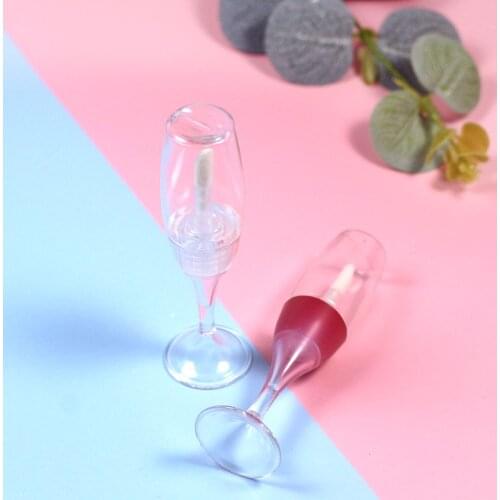 5ml New Tall Wine Cup Lip Gloss Tube Cosmetic Transparent Plastic Lipgloss Packaging Container