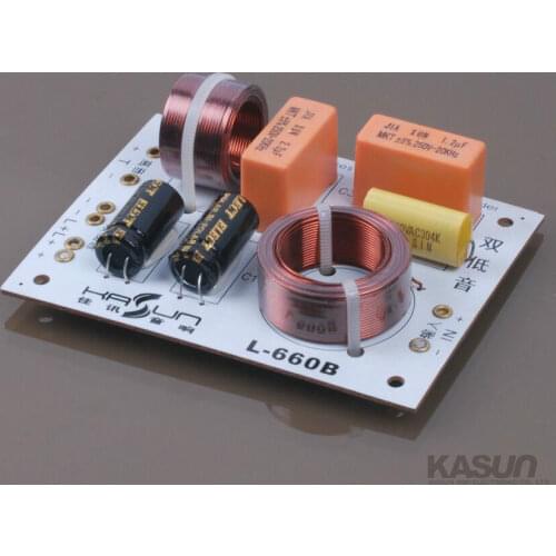 2pcs KASUN L-660C 2 Way 3 Unit Double Bass 150W Hi-Fi Audio Speaker Frequency Divider Crossover Filters