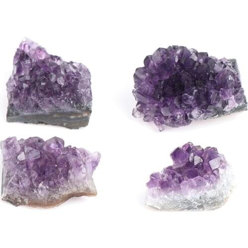 200-500gNatural Amethyst Crystal Cluster Quartz Raw Crystals Healing Stone Decoration Ornament Purple Feng Shui Stone Ore Minera