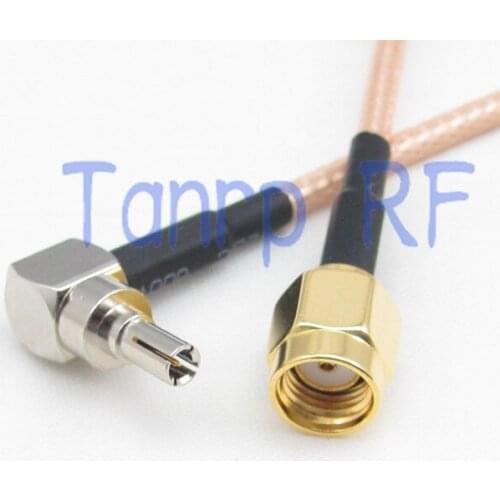 6feet Pigtail coaxial jumper cable RG316 extension cord 2M CRC9 male right angle to RP-SMA male plug RF adapter connector