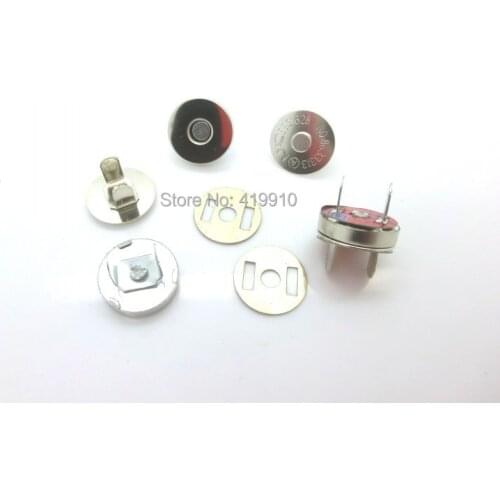 Free shipping -20 Sets Silver Tone Buttons Magnetic Purse Snap Clasps/ Closure for Purse Handbag 18mm M00927