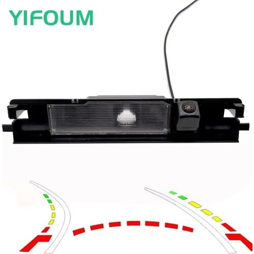 AHD Fisheye 12LED Dynamic Trajectory Car Rear View Wireless Camera For Toyota Yaris 2008 2009 2010 2011